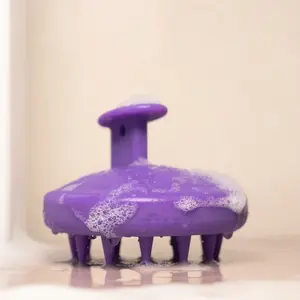 Silicone Hair Brush for Home Use, Scalp Cleaning and Itching Relief, Massage Comb for Head Scrubbing, Silicone Massaging Brush