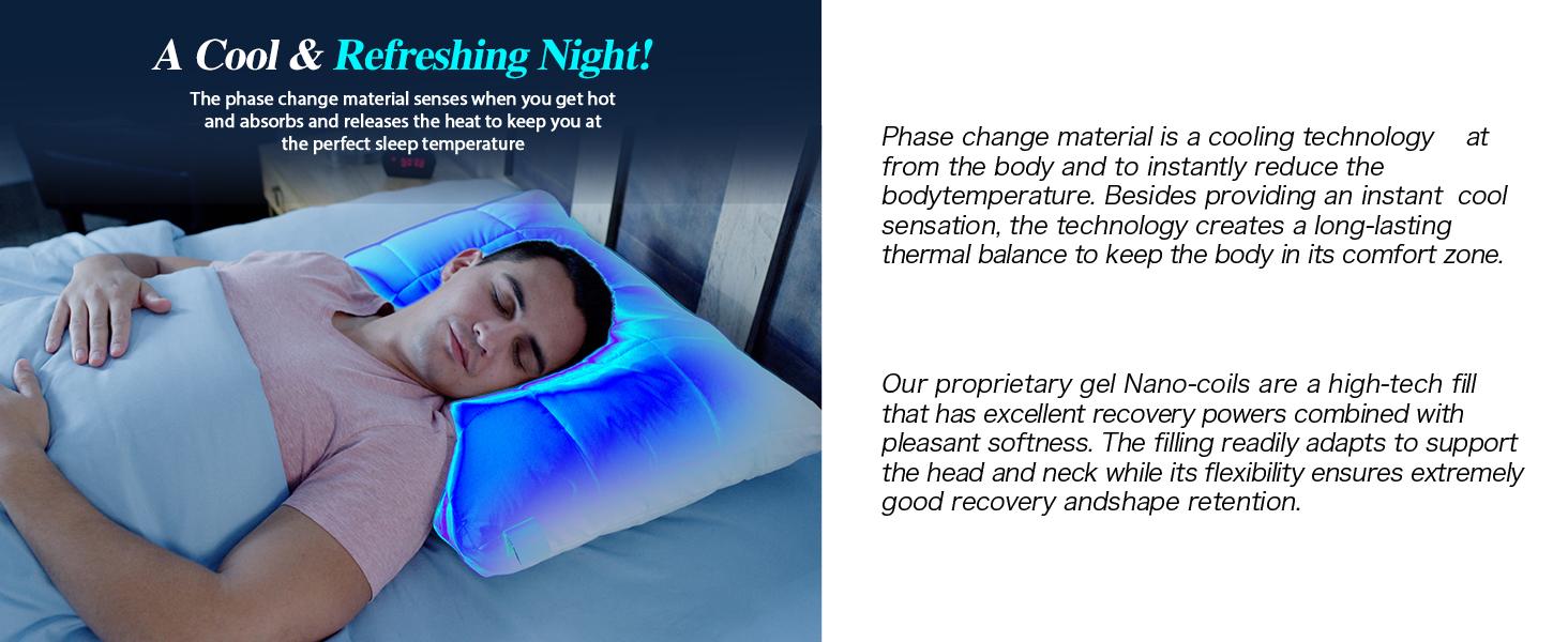 Nuzzle Cooling Adjustable Pillow for Side Sleepers, Luxury Bed Pillow Hotel Collection - Best Adjust Height Soft Firm Pillow for Back, Stomach or Side Sleepers - Home Gifts