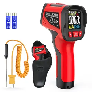 Digital Laser Infrared Non-Contact IR Thermometer Gun with Adjustable Emissivity, -40°F~1472°F for Cooking, Pizza Oven, Griddle, Grill & Meat