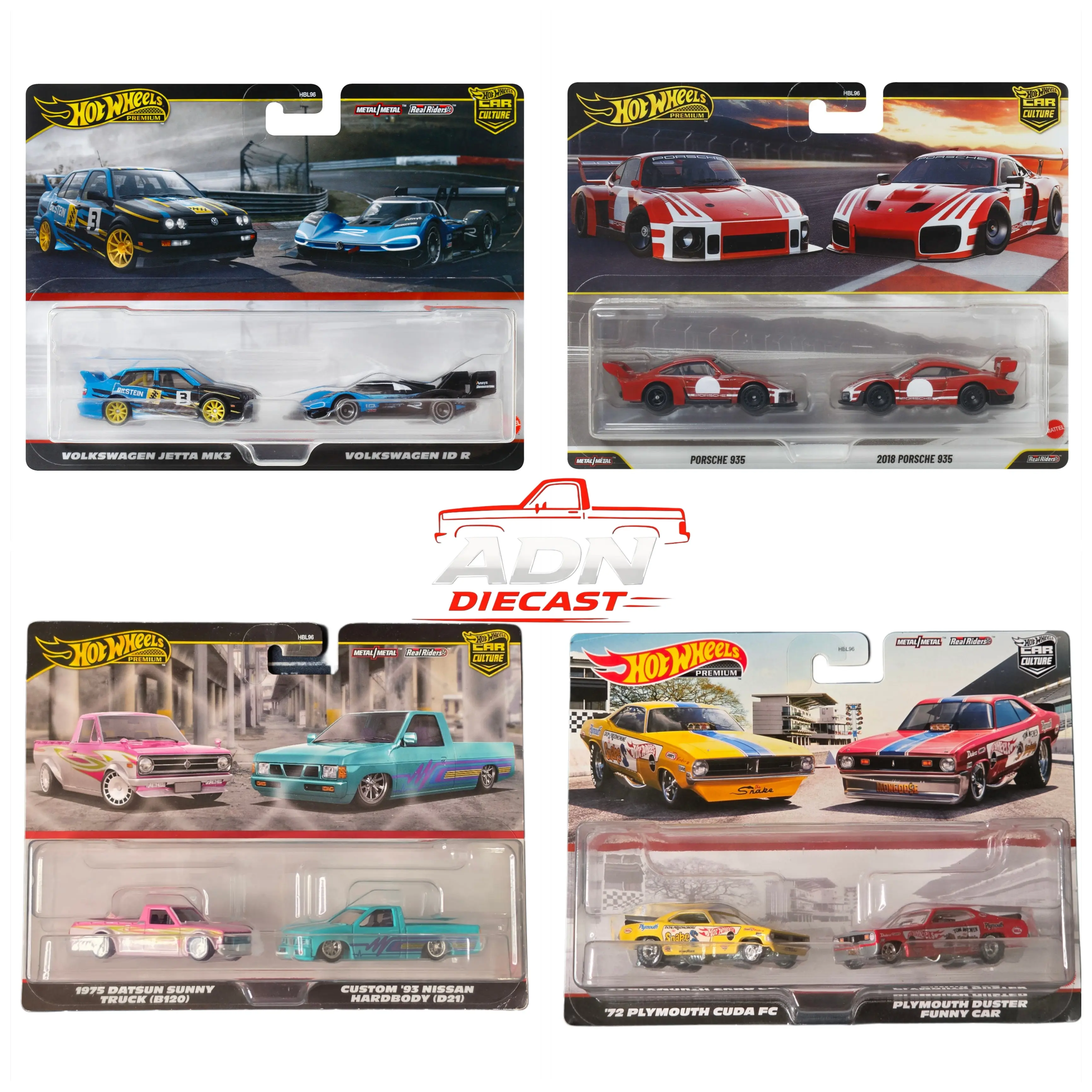 Hot Wheels Premiums 2 Pack - Assorted Models - Diecast 1:64