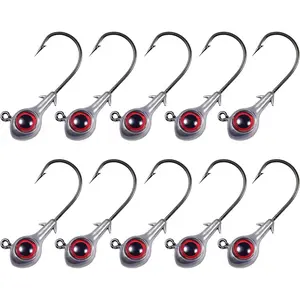 Fishing Jig Head Oversized 3D Eyes Jigheads Swimbait Jig Heads for Fishing Saltwater Freshwater Bass Trout Walleye Redfish Striper 1/8oz 3/16oz 1/4oz 3/8oz