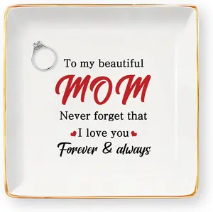 Birthday Gifts for Mom Gifts Meaningful Mother Birthday Presents Practical Mama from Daughter from Son Young Elderly Moms Xmas Christmas Valentines Mother‘s Day Gift Jewelry Dish Tray Trinket Dish