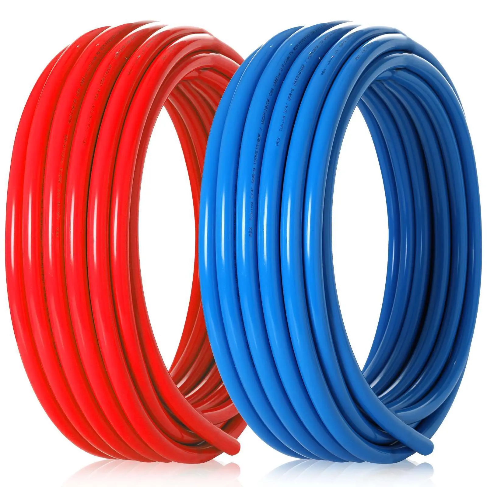 1/2" 100ft, 50ft x 2, PEX-A Pipe, Red & Blue & Cutter