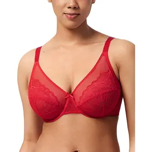 Minimizer Bras for Women Full Coverage Underwire Bras plus Size Lifting Lace Bra for Heavy Breast HSIA