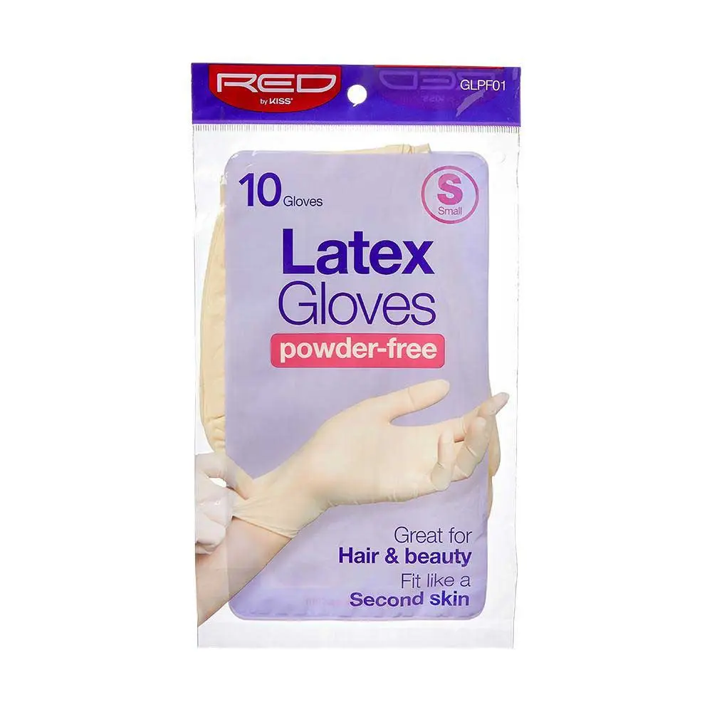 Red Powder-Free Latex Cleaning Gloves, 10-Count, Clean