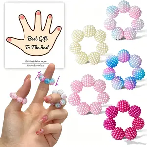 Hand Finger Massager Roller Beads – Stress Relief Fidget Toy for Adults, Portable Finger Ring for Anxiety, Small Travel Sensory Tool