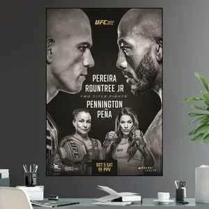 UFC 307 Alex Pereira Vs Khalil Rountree Jr. Light Heavyweight Championship Title Fight POSTER UNFRAMED  Pennington Pena Ultimate Fighting Greatest