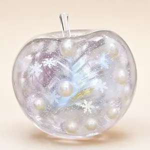 Shiny Apple Squeezable Toy, a stress-relieving toy, a fingertip toy, a portable relaxation toy, and a great gift, Stress relief tool, Cute transparent design, Slow-release malt ball stress-relieving handheld device, perfect for the office
