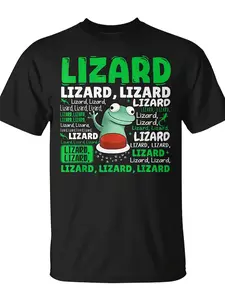 Lizard Button T-Shirt Unisex for Daily Wear  Funny Christmas Novelty Men's T-Shirt Summer Trendy Streetwear Fashion Top Quality Comfortable Casual Printed T-shirt Pure Cotton 220G