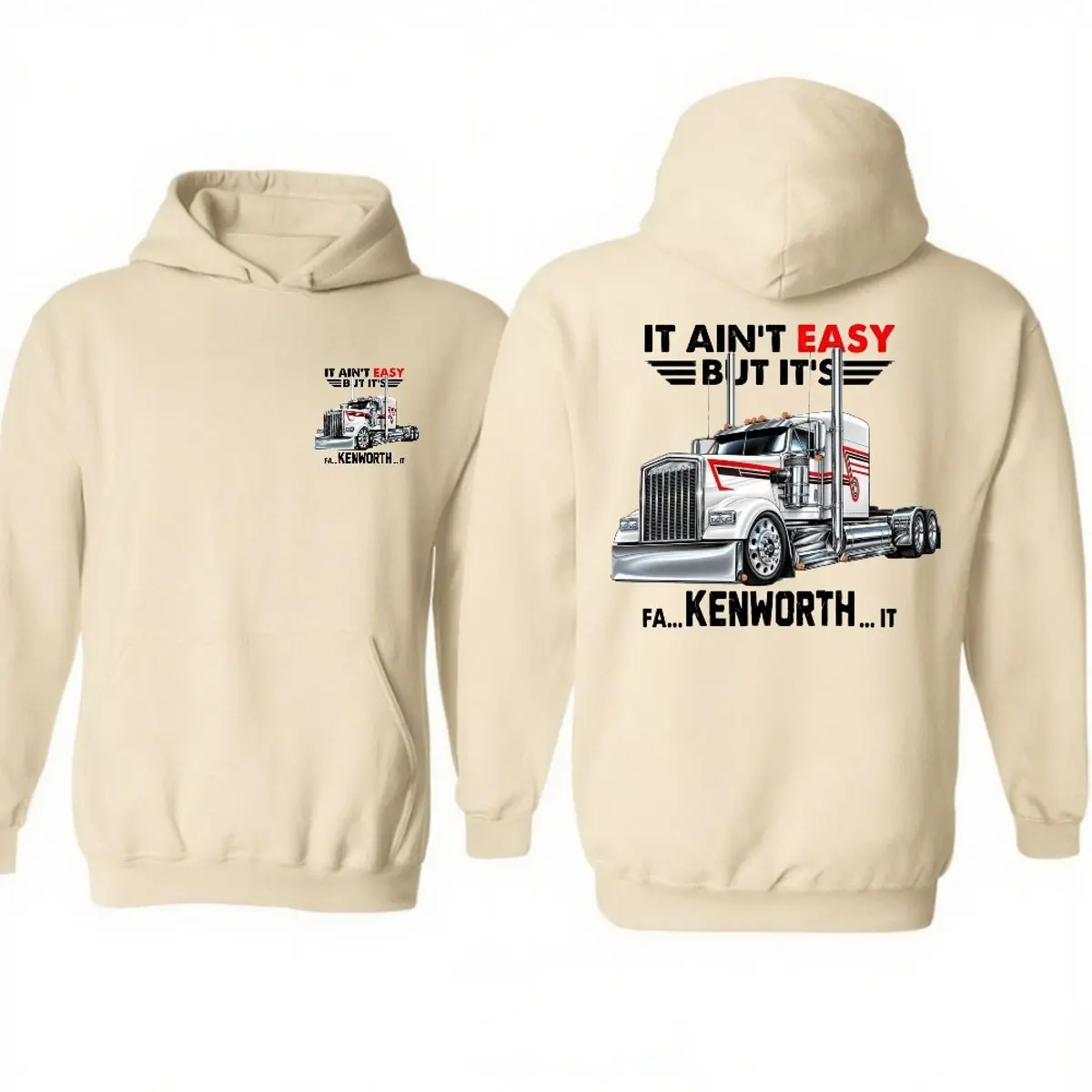 Kenworth Truck Two Sides Shirt, Classic Big Rig Logo Shirt, Gift For Peterbilt Enthusiasts, Drivers & Hauling Fans