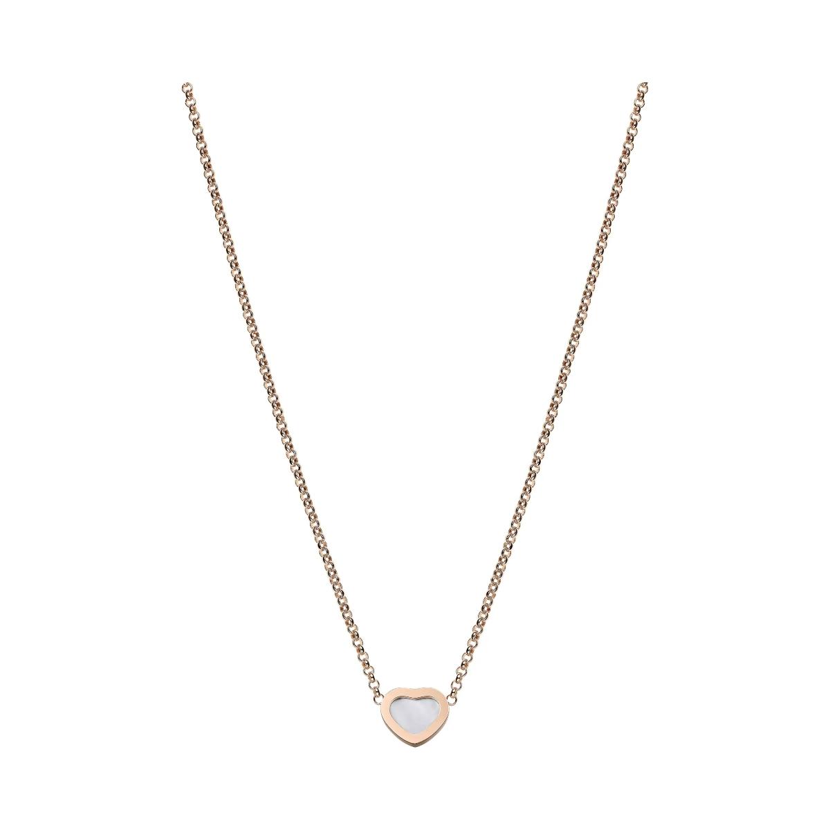 Timeless Rose Gold Red High Quality Heart Necklace Modern Style Everyday Luxury Staple