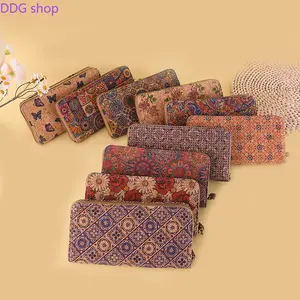 Ethnic Style Long Women Wallet Fashion Personalized Zipper Clutch Bag Multi Card Slot Large Capacity Hand Purse Slim Portable Cash Card Holder Stylish Daily Casual Party Travel Practical Ladies Storage Wallet