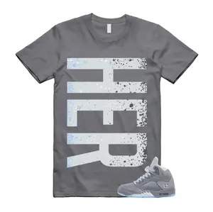 5 Wolf Grey Ice Blue Light Graphite White Icy T Shirt Match HER Shirt, Wolf Grey 5 Shirt, Summer T shirt 100% Cotton, Unisex Top, Gift for Unisex