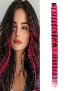 Leopard Print Hair Clip, Single Clip, Ear Hook, Invisible Seamless Hair Extension, Dyed Hair Extensions, Hidden Integration Design