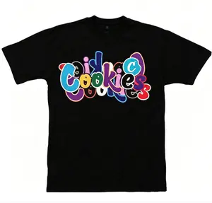Cookies Multicolor Embroidered Logo T-Shirt, 100% Cotton Streetwear Graphic Tee