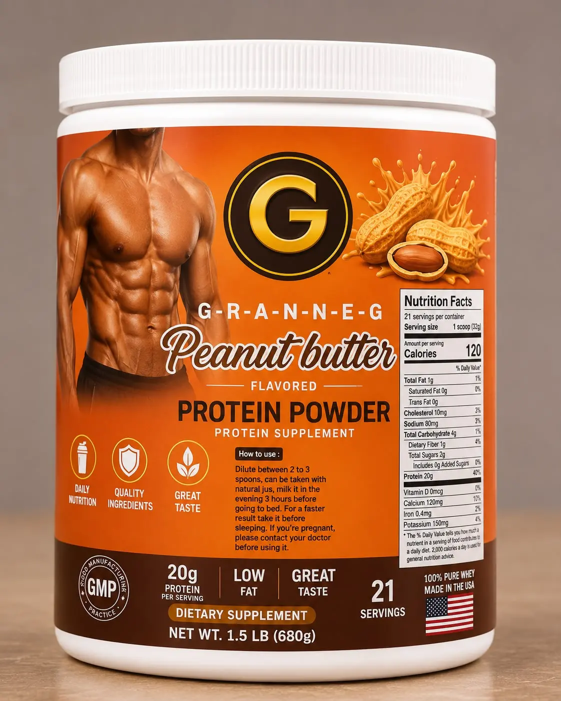 PROTEIN POWDER FOR MEN  PEANUT BUTTER