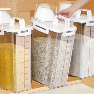 Sealed Food Storage Canister with Lid, Perfect for Grains Nuts Flour Rice, Kitchen Organization, Portable for Home Outdoor Use