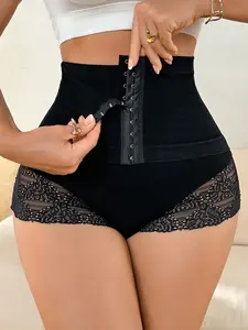 High Waist Shaping Pants for Women, Comfortable Tummy Control and Lift, Lace Trim Design and Front Opening, Essential Shapewear Womenswear, Flat Belly Shaper, Compression Shapewear, Underwear, High Waisted Shapewear