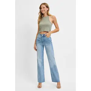 RISEN LIGHT TUMMY CONTROL RISE STRAIGHT JEANS