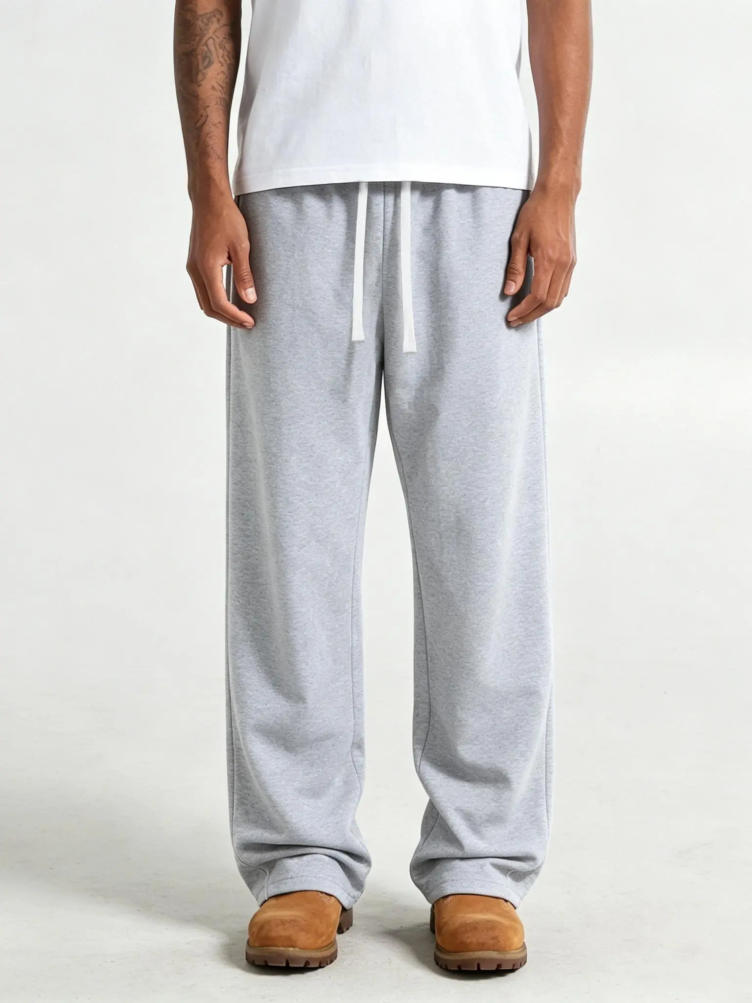 Men’s casual athletic pants, loose straight fit, knit versatile sweatpants, spring/summer/autumn styles
