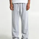 Unisex casual athletic long pants, loose straight wide-leg knit sweatpants with an elastic waistband and drawstring, suitable for fitness, running, and other outdoor activities.