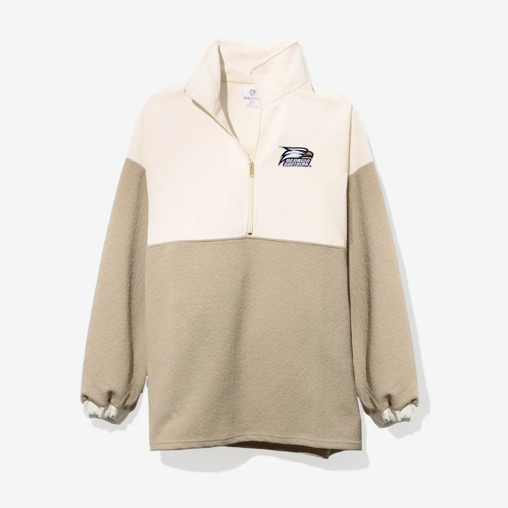 Georgia Southern Eagles Quilted Pullover Tunic | Tan