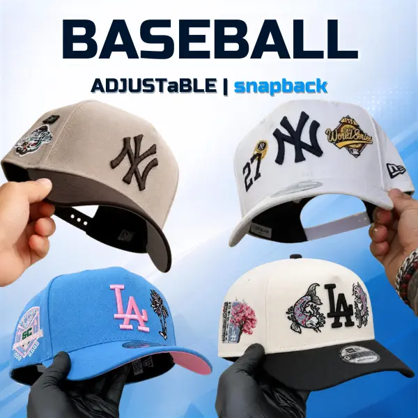 New Era MLB LA NY Dodgers Yankees 9FORTY 9FIFTY 59FIFTY Baseball Hat – Premium Fitted Snapback Cap for Men Women, Adjustable Cotton Design, Stylish Embroidered Logo, Lightweight Streetwear Fashion Accessory, Viral TikTok USA 2026