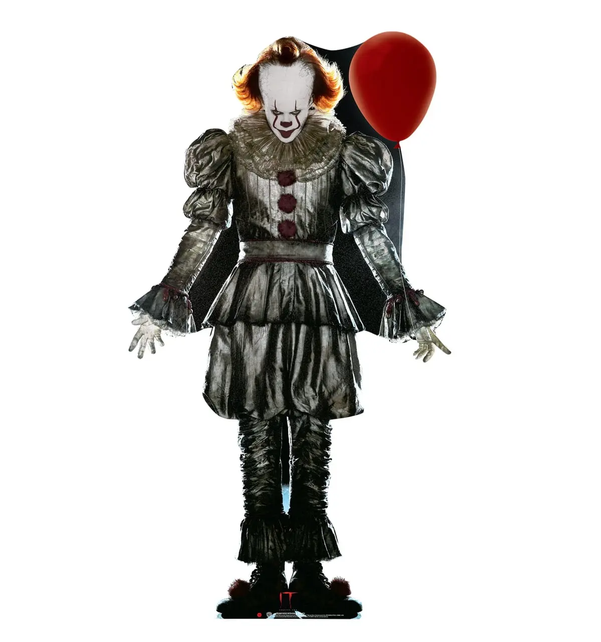 76" x 42" Pennywise Clown Cardboard Cutout - IT Theme, Single-Side Print, Easel Back, Stand-Alone, Halloween Home Photo Decor (Home Supplies)