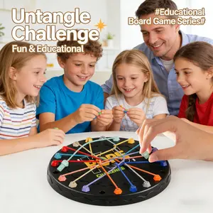 Party Essential Tabletop Game, Fun Rope Puzzle Challenge & Classic Board Design, Multiplayer Interactive Collaboration, Festive Atmosphere