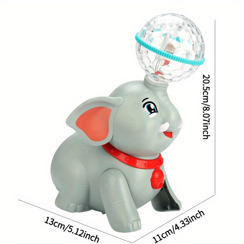 Electric Elephant Toy, Automatic Acrobatic Toy with Light & Music, Universal Rotating Crawling Walking Toy for Boys Girls, Holiday Birthday Gift