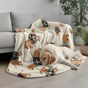 Personalized Dachshund Flannel Blanket - Soft, Warm Flannel Blankets for Sofa, Bed - Perfect Holiday Gift with All-Season Comfort