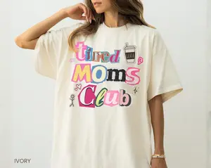 Comfort Colors Tired Moms Club Shirt, Coffee Lover Gift For Mama, Mothers Day Gift #mothersdaygift #momlife #momshirt #giftformom #tiktokshopfinds #viraltee #momstyle #mama