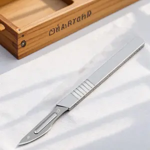 Stainless Steel Scalpel Blades No.11 & 23 Non-Slip Craft Knife Set, Portable Multipurpose Knives Hand Tools for Home DIY PCB Repair Art Carving Leather Cutting Paper Design, Decorations Seasonal Creative Gift Essential Tools, Sojourner Knives Fixed Blades