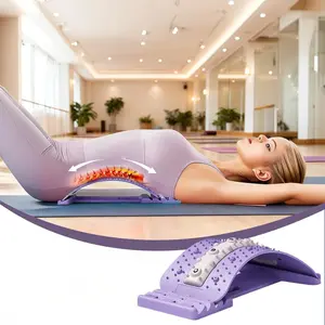 Purple Back Arch Stretching Device, 4-Gear adjustable waist massage board, Adjustable Incline Board, Suitable for Women, Adults, Athletes, Fitness Lovers, Best Birthday Gifts and Valentine's Day Gifts for Family, Friends and Lovers