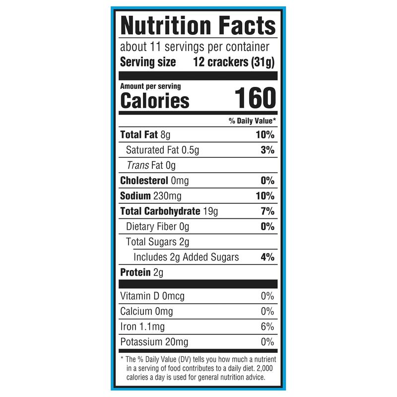 Original Baked Snack Crackers, Lunch Snacks, Family Size, 12 oz