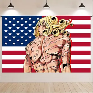 JoJo's Bizarre Adventure Anime Tapestry, Manga Wall Hanging for Bedroom Dorm Otaku Room Decor