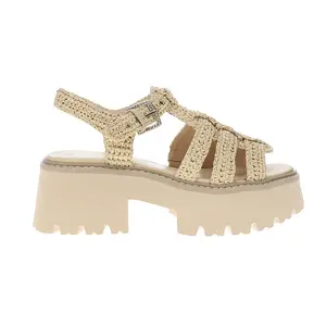 Dolce Vita Womens Latice Strappy Fisherman Platform Casual Sandals Casual Mid Heel 2-3" - Beige