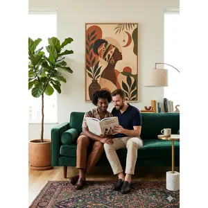 Framed Afro-Boho Canvas — Wall Art