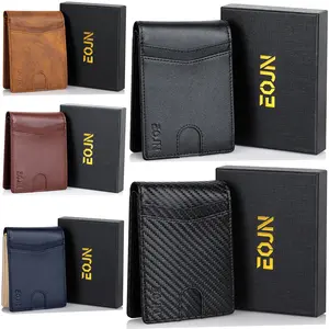 Premium Leather Minimalist Wallet for Men, Ultra Slim Card Holder for ID, Premium Material Bank Cards and Cash, Unisex, Perfect Gift for Men,Daily EDC