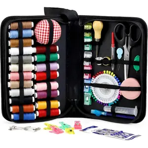 Heavy Duty Sewing Kit: 120pcs Needle and Thread Kit 20 Color with Large-Eye Sewing Needles, Awl, Clip, Sewing Supplies, Sewing Kit for Adults, Beginner, Upholstery Repair, Emergency, Travel
