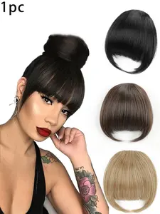 Hair Bangs for Women, Short Straight Hair Wig With Bangs, Non-Sensitive Good, All Seasons, Ideal for Various Festivals, Perfect for Everyday Use