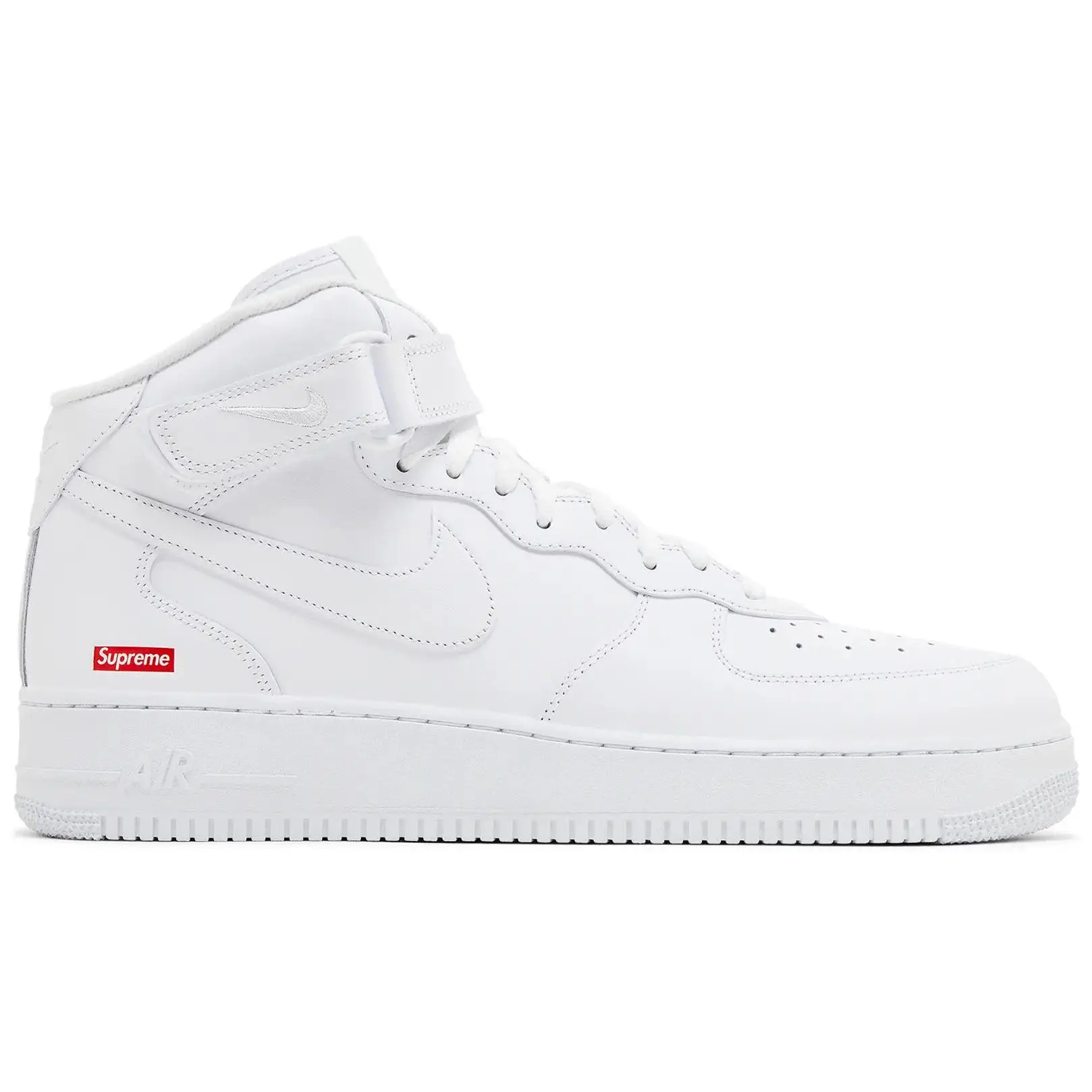 Supreme x Nike Air Force 1 Mid 'Box Logo - Triple White'