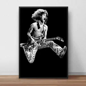Eddiee Van Halen Poster, Music Poster, Wall Decoration