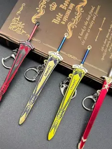 Mini AnimeKatana Sword Alloy Model Toy, Role Play Accessory, Birthday and Christmas Gift, Game Collection, Artistic Hobby Items Keychain, Backpack Pendant, Men's Gift