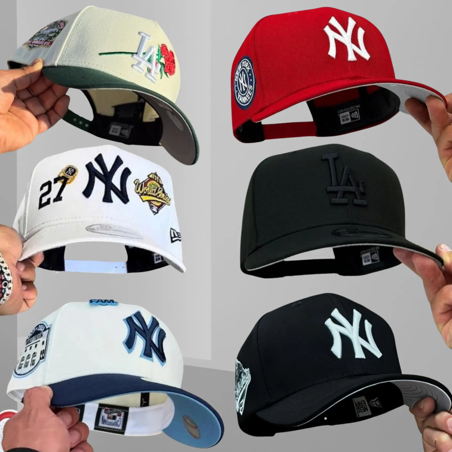 New Era MLB NY Yankees LA Dodgers Premium Vintage Sports Baseball Hat – Adjustable 9FORTY 59FIFTY Curved Brim Snapback Cap, Embroidered Official Team Graphics, Classic Athletic Streetwear, Urban Lifestyle Fashion, Casual Daily Wear, USA 2026 Collection