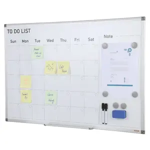 VEVOR Rolling Whiteboard, 48x32 inch Double-Sided Magnetic Mobile Whiteboard, 360 Reversible Adjustable Height Dry Erase Board with Wheels Movable Tray for Office School