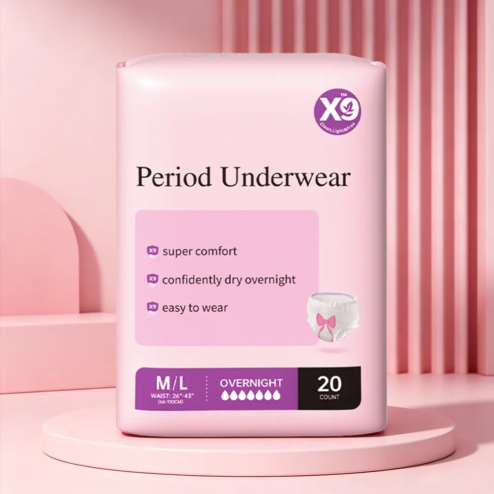 Women's X9 Protective Underwear - Adult Female, M/L Size, 20-Count Individual Multi Pack, Maximum Absorbency for Period & Incontinence Care, Leakproof Fit, Soft Cellulose, Stretch Elastic, Unscented, Easy On/Off, All Skin Types