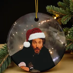 Die Hard Movie Christmas Ornament, Funny Hans Gruber Falling off Nakatomi Tower Ceramic Ornament