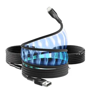 MagStack Pro USB C to USB C Cable, Magnetic Type C Charger Fast Charging Cord, On The Go Magnetic Charging Cable for Car, Compatible with iPhone, iPad & Android, 100W 3FT, 3-Pack