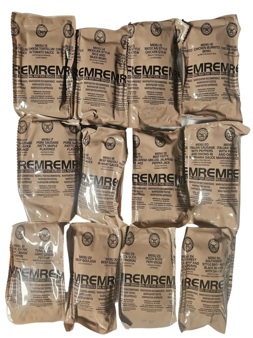 MRE Case A/B Combo [2026] - 24 Rations - Factory Sealed Meal Ready